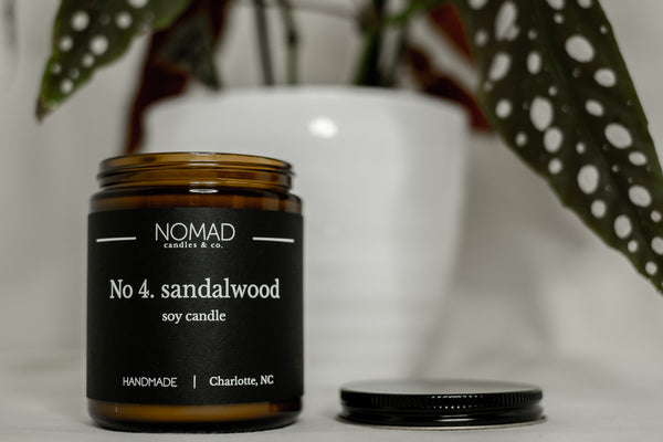 Sandalwood Wood Wick Candles - Orange | Jasmine | Vanilla
